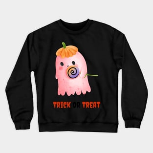 Cute Halloween Ghost Funny Autumn Vibes Pumpkin Crewneck Sweatshirt